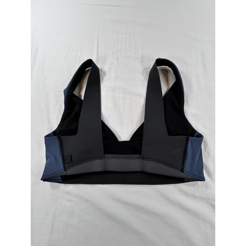 Lululemon Lab Kasta Bra Ink Blue M 6 8 Active Wear V Neck Limited Edition - Picture 2 of 7